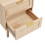 Living And Home 2 Pack Wood and Rattan Side Cabinet Bedside Table NightStand 5