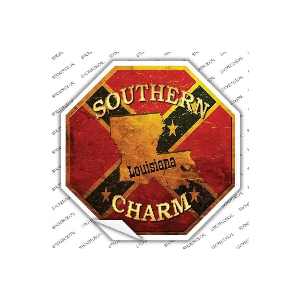 Smart Blonde Bs-367S-L Southern Charm Louisiana Novelty Octagon Sticker Decal - Large 731997838382