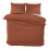 (RUST/ORANGE, SINGLE) Stripe Duvet Quilt Cover Set Single Double King 6
