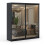 (Black, 150cm) Smart Double Door Sliding Wardrobe 2