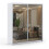 (White, 200cm) Smart Double Door Sliding Wardrobe 2