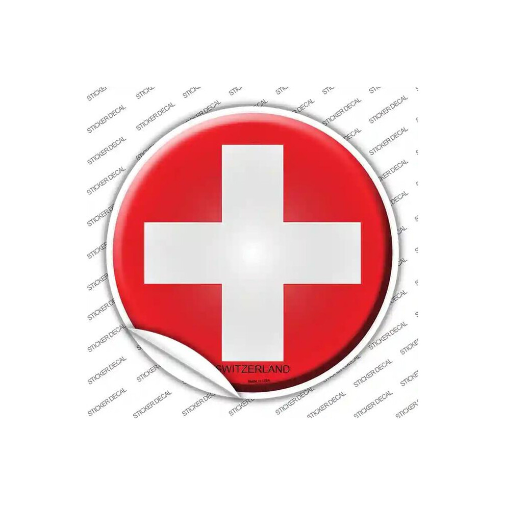 Smart Blonde C-433S-L Switzerland Country Novelty Circle Sticker Decal - Large 731997845793