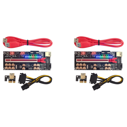 VER018 PRO PCI-E Riser Card USB 3.0 Cable 018 PLUS PCI Express(Red)