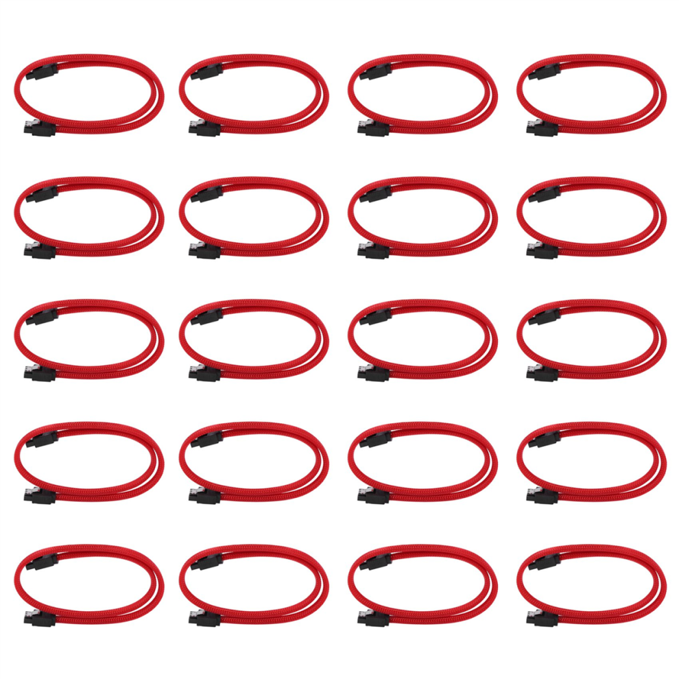 50Cm Sata 3.0 Iii Sata3 7Pin Data Cable 6Gb/S Ssd Cables(Red) Red 4853542359671