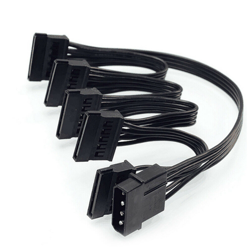 Καλώδιο τροφοδοσίας 4 ακίδων IDE σε 5 θύρες Molex SATA 18AWG για υπολογιστή HDD SSD 2