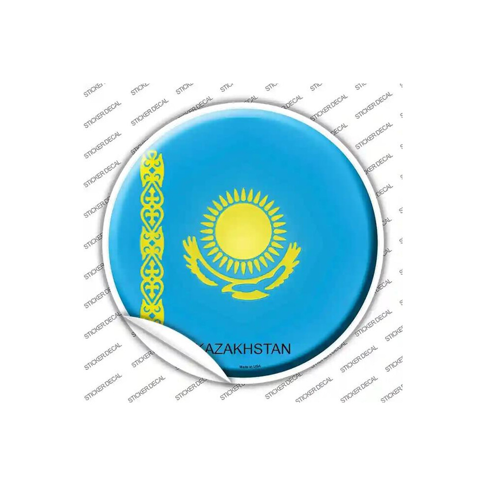 Smart Blonde C-316S-L Kazakhstan Country Novelty Circle Sticker Decal - Large 731997849906