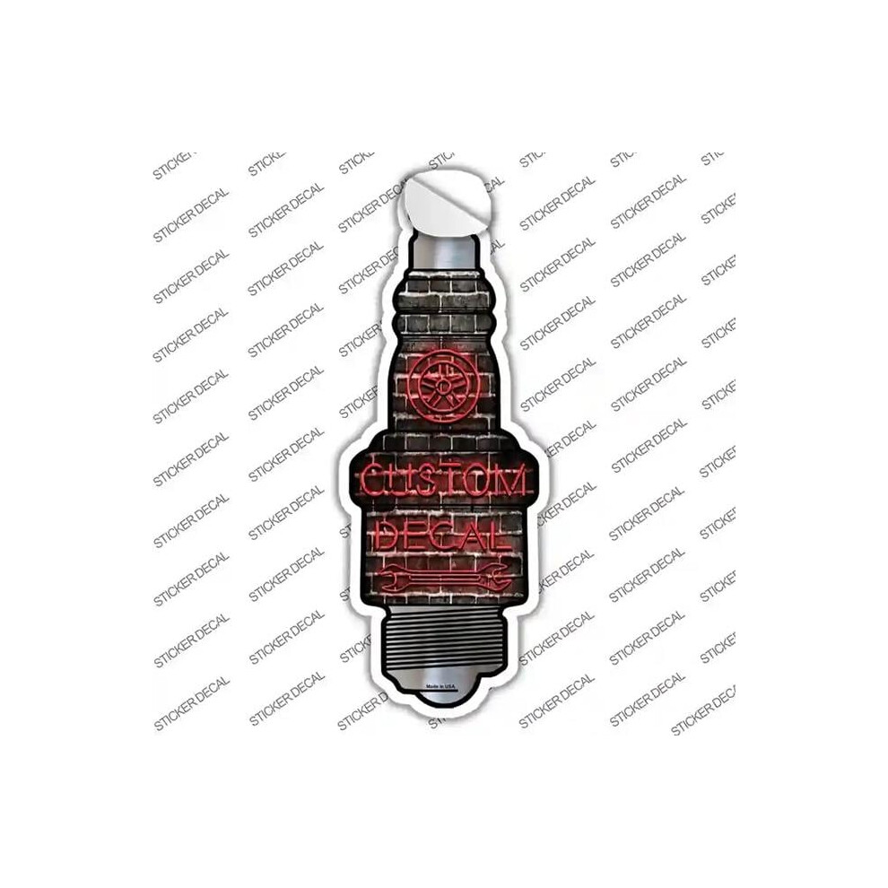 Smart Blonde J-056S-S Custom Novelty Spark Plug Sticker Decal - Small 731997850407