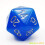 Dados Bescon Jumbo D20 38MM, Grande Dado Azul Brilhante no Escuro, Cubo 1.5 polegadas 4