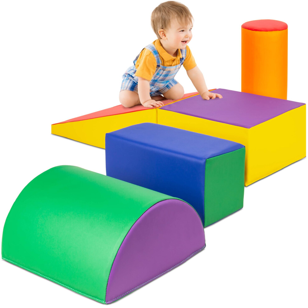 Photos - Other Toys Best Choice Products 5-Piece Kids Climb & Crawl Soft Foam Block Activity Play Structures for Child Development Color Coordin