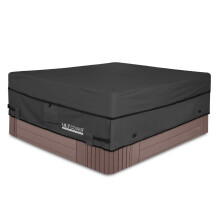Copertura per vasca idromassaggio quadrata ULTCOVER in poliestere 600D impermeabile, per SPA da esterno, 80 x 80 pollici, nera