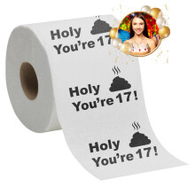 17e verjaardagsdecoraties Toiletpapier voor mannen en vrouwen - Grappig ontwerp Nieuwigheid Geweldig hilarisch grappig cadeau - Milieuvriendelijk Ultr