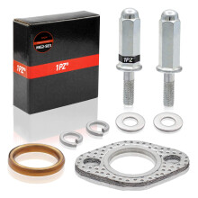 1PZ MG2-SE3 Bullone e guarnizione di scarico Premium per GY6 50cc 70cc 90cc 110cc 125cc 150cc GMB139 Motore Scooter ATV (Argento)