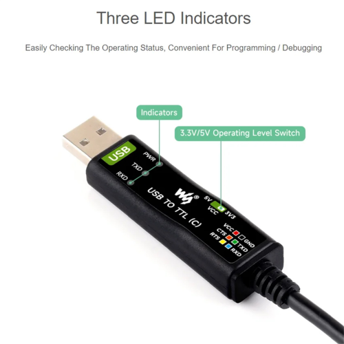 USB til TTL 6-pin seriell modulkabel FT232RNL til Raspberry Pi 5 2
