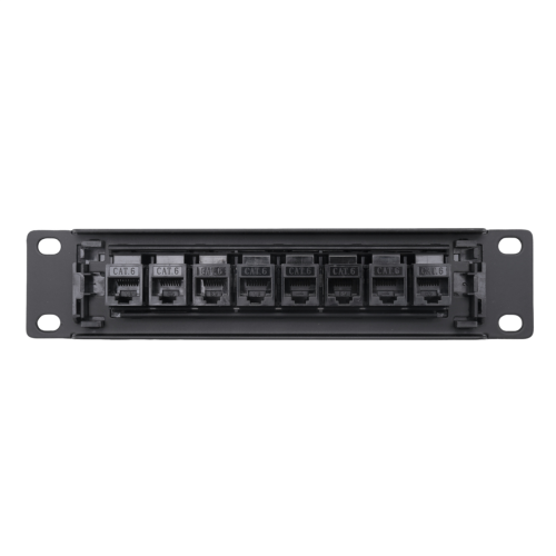 8 Port Straight-Through CAT6 Patch Panel RJ45 Network Cable Adapter 2
