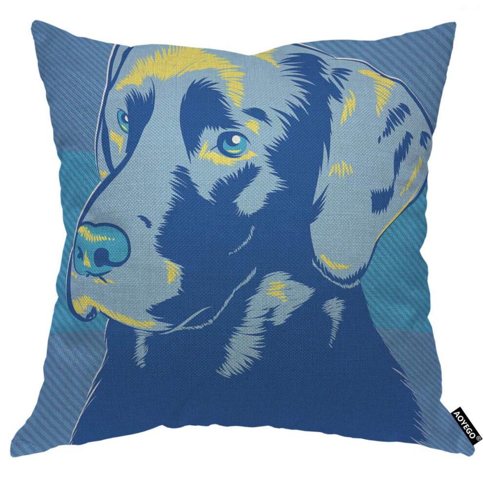 Housse de coussin d   corative pour chambre d'enfant Motif chien labrador 45 x 45 cm