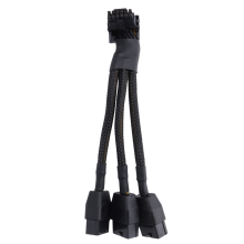 Cabo de GPU 16 Pinos para ExtensãO Pcie 3 X 8 - AWG PCIE 5.0 90 Graus ÂNgulo Reto 12 + Adaptador AlimentaçãO 4 (Tipo B)