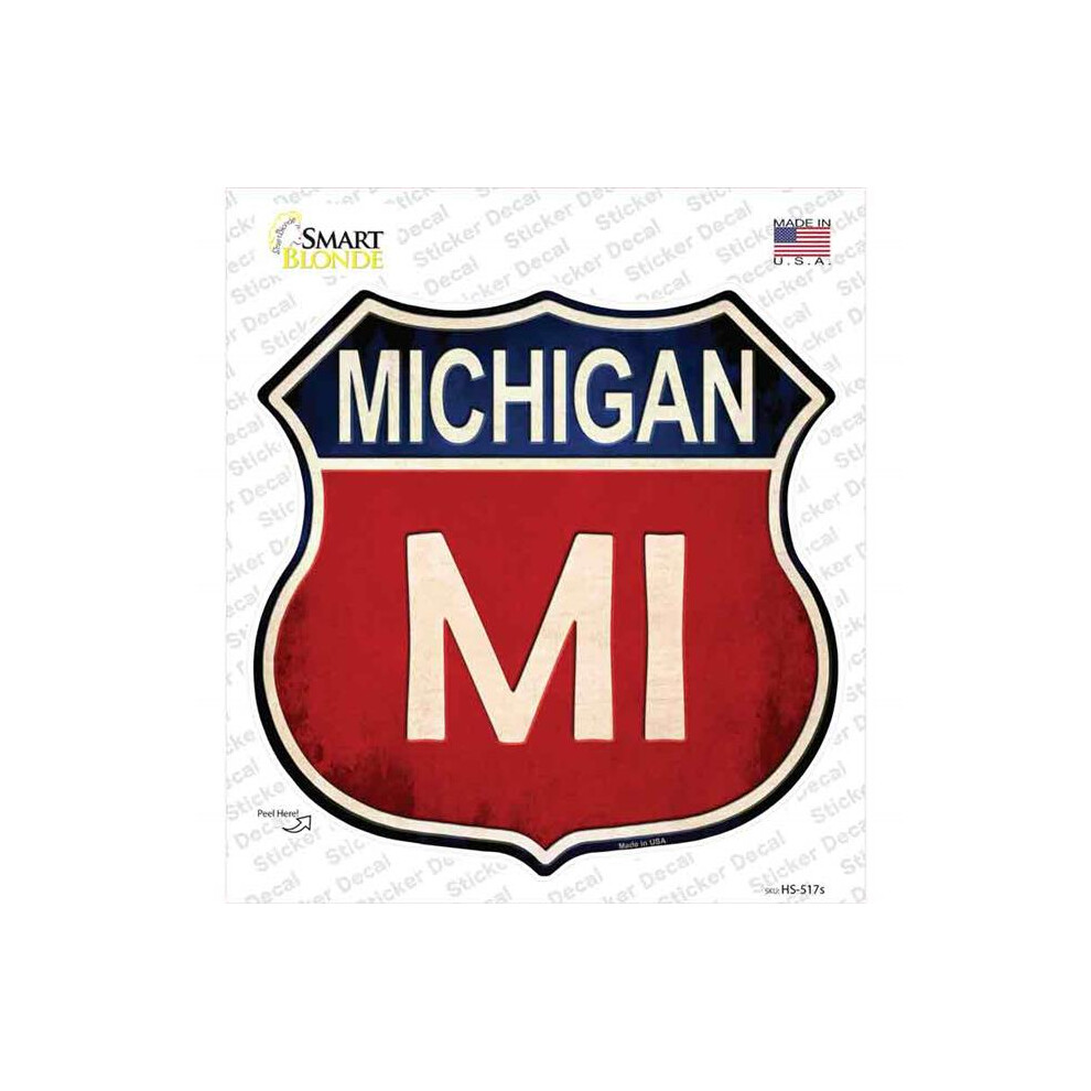Smart Blonde Hs-517S-M Michigan Novelty Highway Shield Sticker Decal - Medium 731997855761