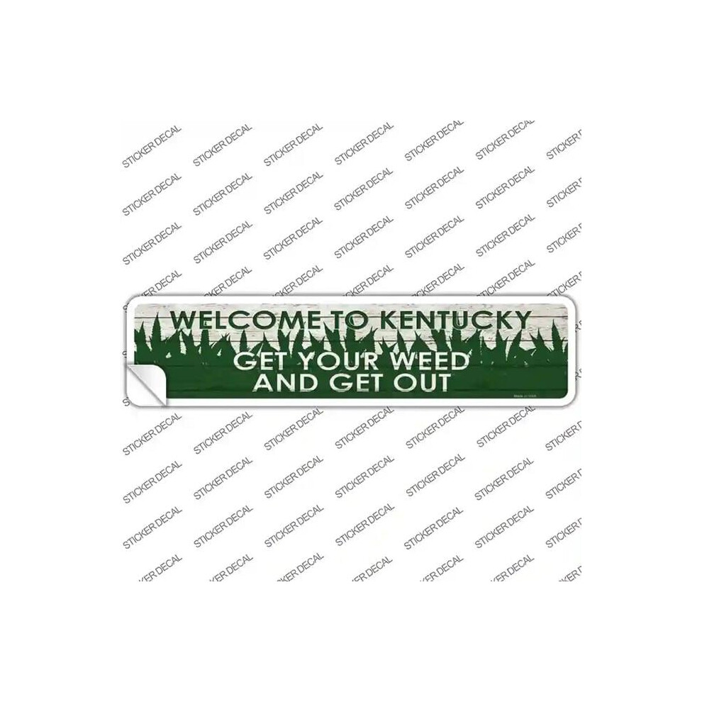 Smart Blonde K-1569S-L Kentucky Weed Novelty Narrow Sticker Decal - Large 731997928809