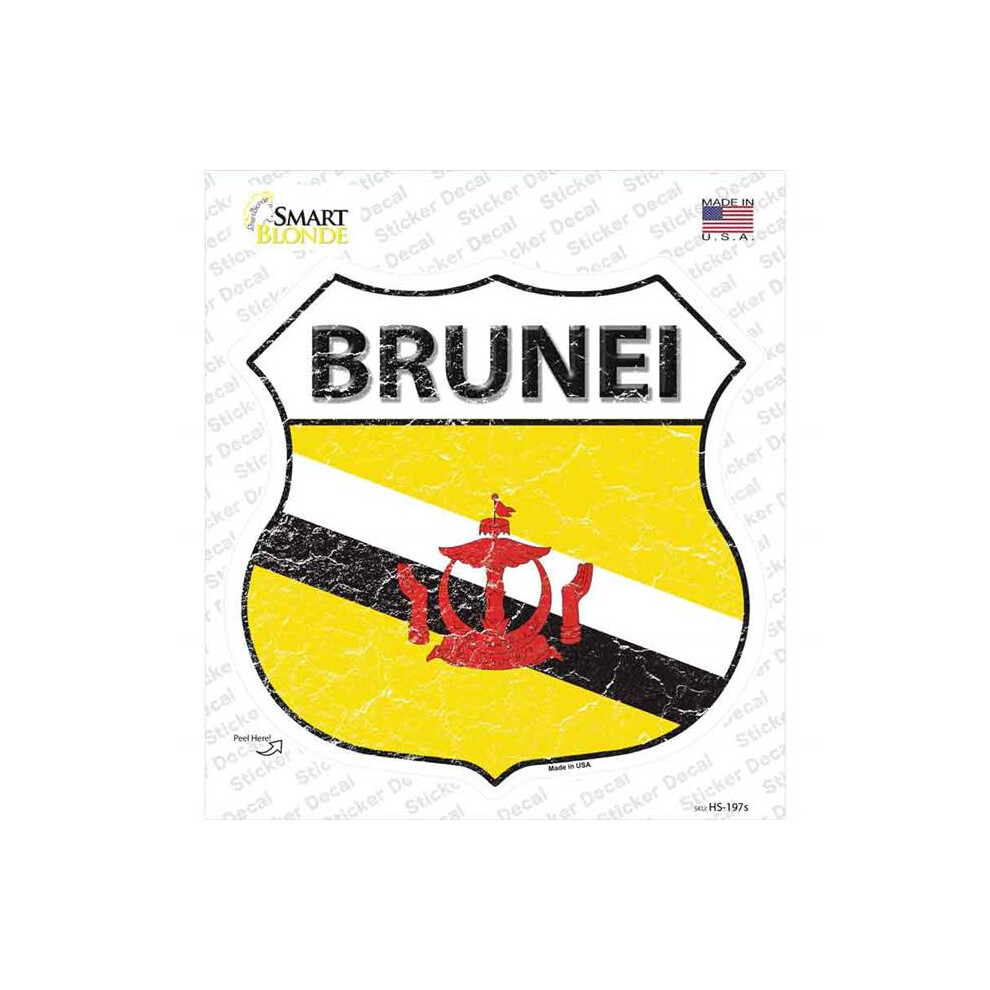 Photos - Other Electrical Equipment Smart Blonde HS-197s-M Brunei Flag Novelty Highway Shield Sticker Decal - Medium