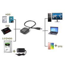SATA adaptér kabel USB 3.0 pro převodník 2,5/3,5 palce, bez zástrčky
