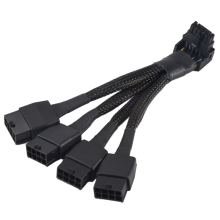 4X8Pin PCI-E para 16Pin (12+4) 5.0 12VHPWR Conector Cabo de Cotovelo 90 Graus GPU RTX4090 RTX4080 Series P8X4 TO 16PIN-B