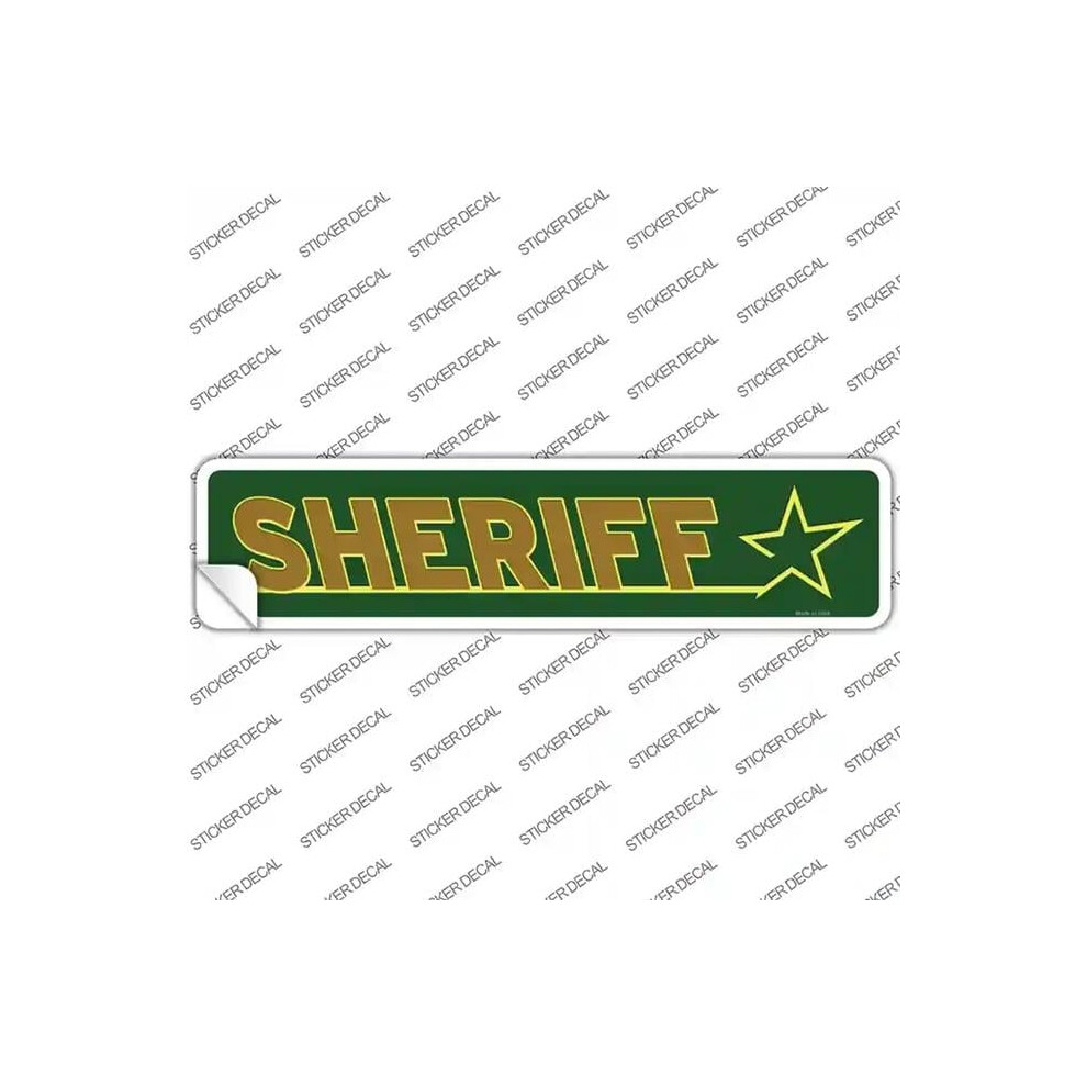 Smart Blonde K-1624S-L Sheriff Novelty Narrow Sticker Decal - Large 731997929127