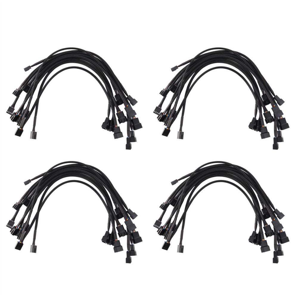 Photos - Computer Cooling 10PCS 4 Pin PWM Fan Extension Power Cable Connector Case