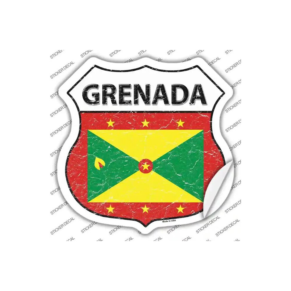 Smart Blonde Hs-264S-Xl Grenada Flag Novelty Highway Shield Sticker Decal - Extra Large 731997857062