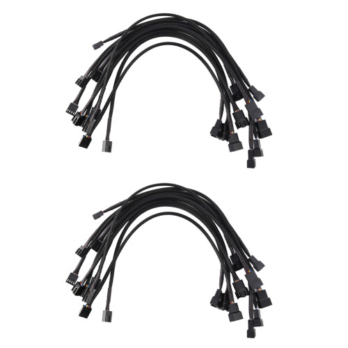 10PCS 4 Pin PWM Fan Extension Power Cable Connector Case