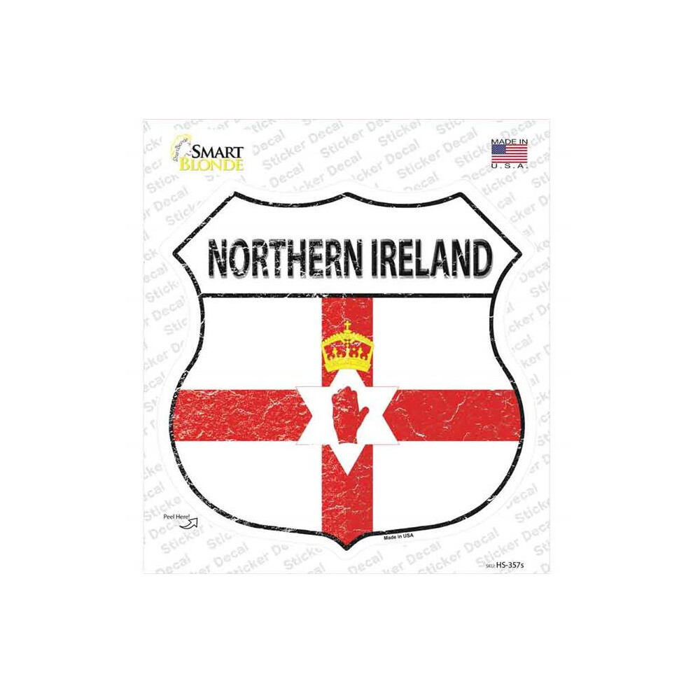 Smart Blonde Hs-357S-M Northern Ireland Flag Novelty Highway Shield Sticker Decal - Medium 731997857567