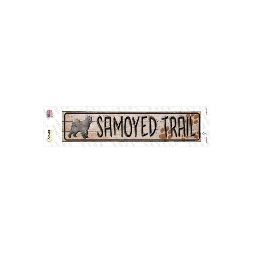Smart Blonde K-472S-M Samoyed Trail Novelty Narrow Sticker Decal - Medium 731997929943