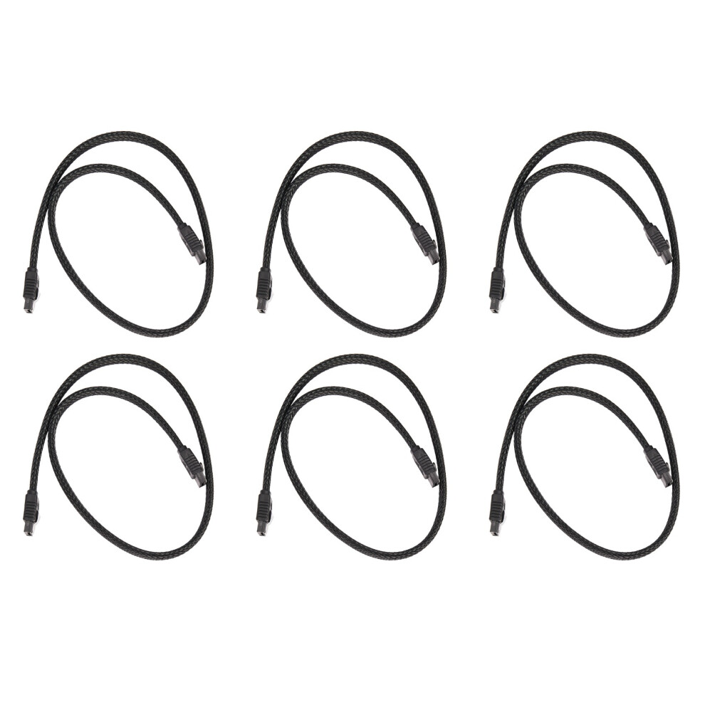 Photos - Cable (video, audio, USB) 6X 50CM SATA 3.0 III SATA3 7Pin Data Cable 6Gb/S SSD Cables(Black)