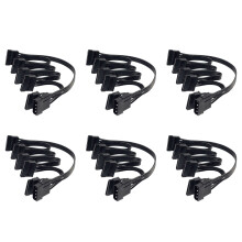 6X 4Pin IDE to 5-Port Power Cable Molex SATA 18AWG For HDD SSD PC
