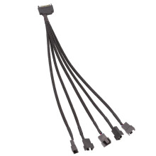 15-Pin SATA to 5 Fan Adapter Cable 3 Pin/4 Pin