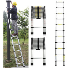 (2.6M) Multi-Purpose Folding Telescopic Ladder for Decorating Painting Indoor Outdoor,Extendable Portable Loft Ladder with Adjustable Height