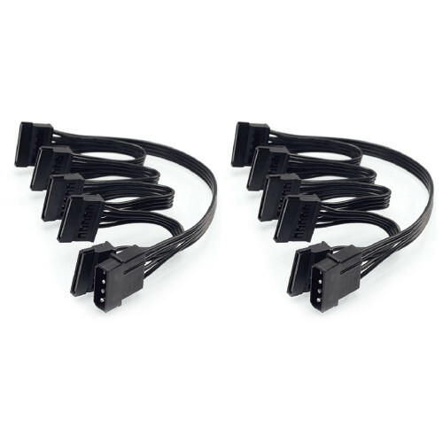 Καλώδιο τροφοδοσίας 4 ακίδων IDE σε 5 θύρες Molex SATA 18AWG για υπολογιστή HDD SSD 1