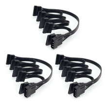 4Pin IDE to 5-Port Power Cable Molex SATA 18AWG For HDD SSD PC