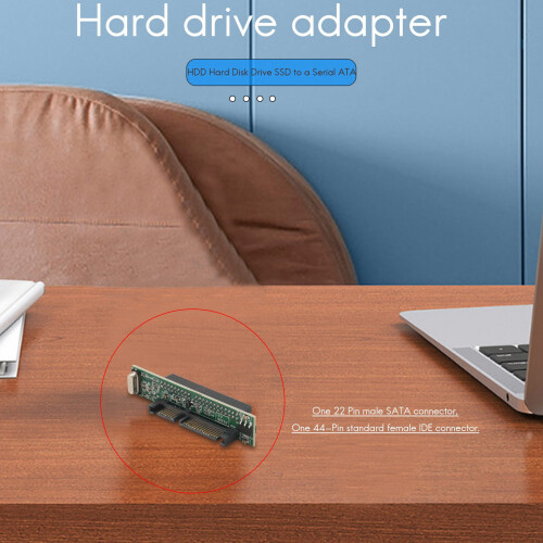 Adaptador IDE para SATA de 2,5 polegadas, conversor para laptop com conector macho de 44 pinos 2