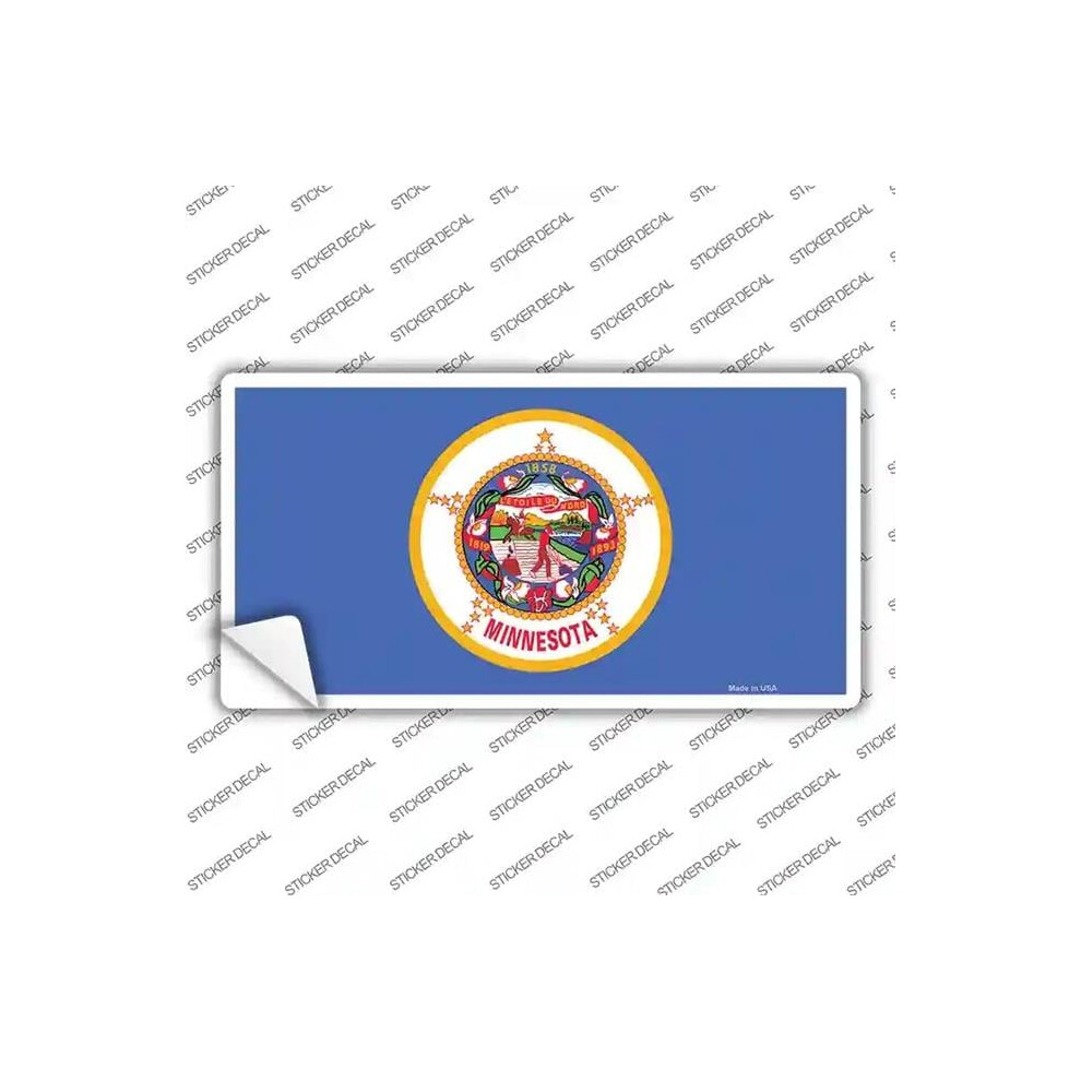 Smart Blonde Lp-3587S-L Minnesota State Flag Novelty Sticker Decal - Large 731997935142