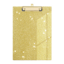 Glitter-akryylinen leikepöytä, koristeellinen, A4-kokoinen, kirjainkoko 12,2" x 8,7" -tuumainen, muodikas, matalaprofiilinen kultainen leikepöytä