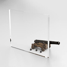 Fab Glass and Mirror Plastic PET 12""""x12""""x1/2"""" (12mm) Thick Acrylic Plexiglass Sheet with Protective Film Light Weight for DIY Craft Projects