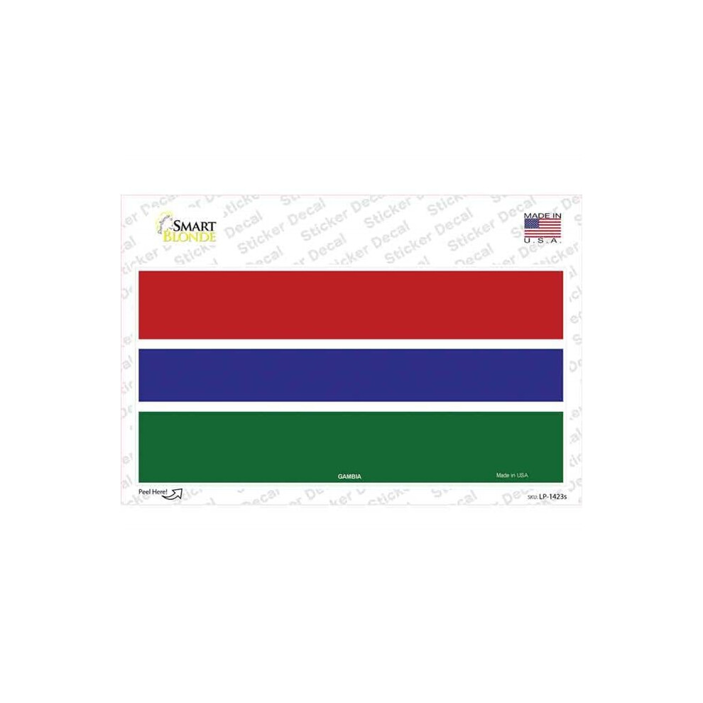 Smart Blonde Lp-1423S-M Gambia Flag Novelty Sticker Decal - Medium 731997936705