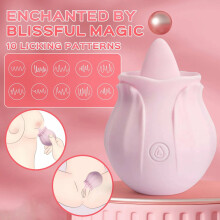 Rose Sex Toy, Tongue Licking G Spot Vibrator, Mini Vibrator Clitoral Stimulator for Clit and Nipple Stimulation, Adult Sex Toys for Women or Couples
