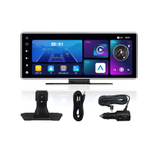 Cámara de Tablero 11,26 Pulgadas con Carplay Inalámbrico y Android Auto para Automóvil, Navegación GPS WiFi, Trasera, Grabadora Video
