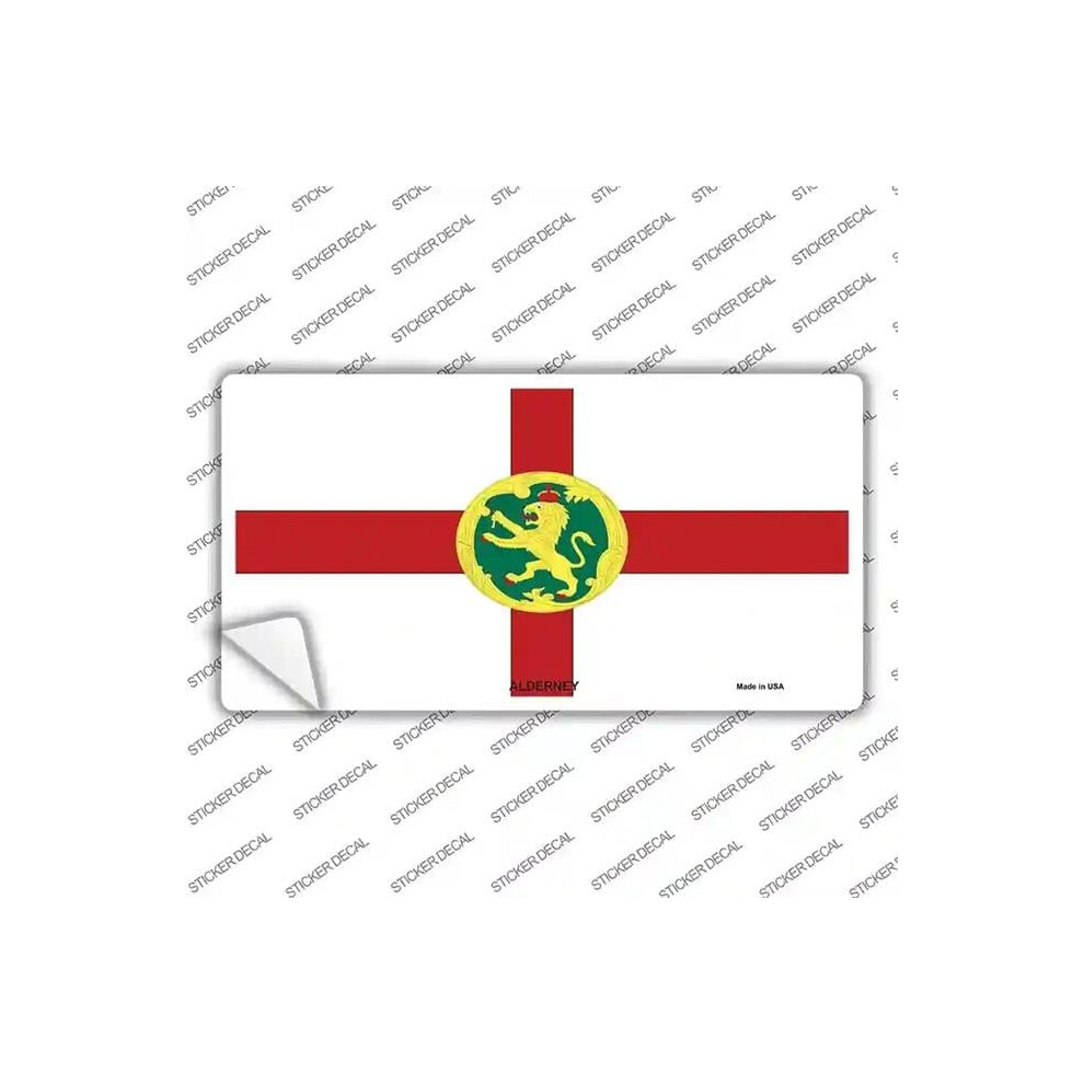 Smart Blonde Lp-3954S-L Alderney Flag Novelty Sticker Decal - Large 731997939003