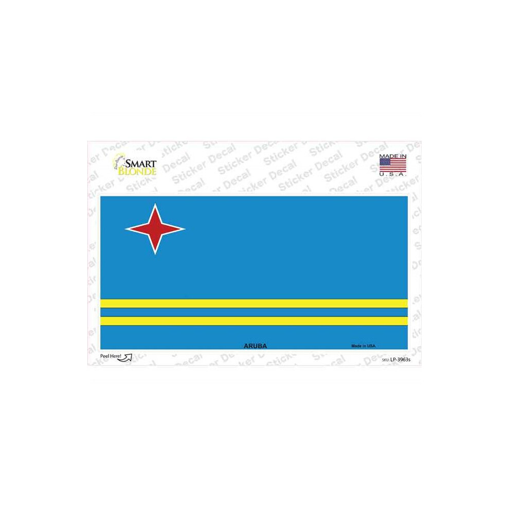 Smart Blonde Lp-3963S-M Aruba Flag Novelty Sticker Decal - Medium 731997939089