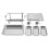 Stainless steel 3-compartment heatable buffet tray 6