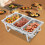 Stainless steel 3-compartment heatable buffet tray 3