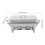 Stainless steel 3-compartment heatable buffet tray 2