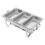 Stainless steel 3-compartment heatable buffet tray 9